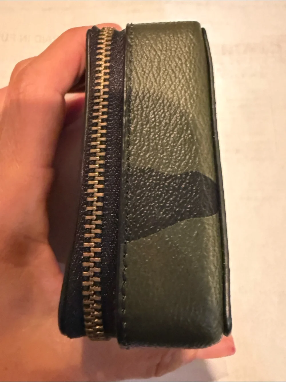 Vintage Coach Men's Camouflage Leather Zip Medicine Case